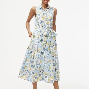 J Crew Lemon Coastal Midi Dress